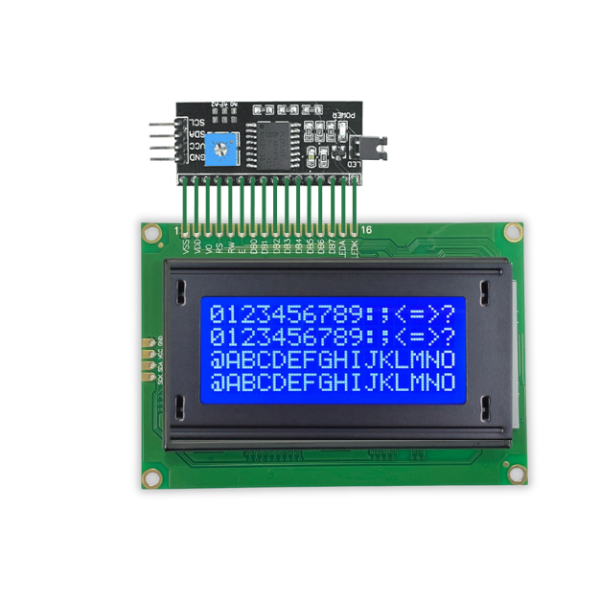 16×4-LCD-Blue-Screen-with-I2C-Backpack-5V 16×4 LCD Blue Screen with I2C Backpack 5V