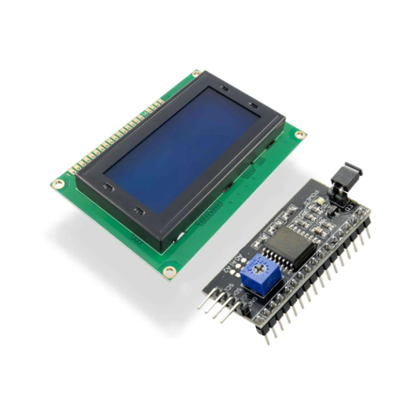 16×4-LCD-Blue-Screen-with-I2C-Backpack-5V1 16×4 LCD Blue Screen with I2C Backpack 5V