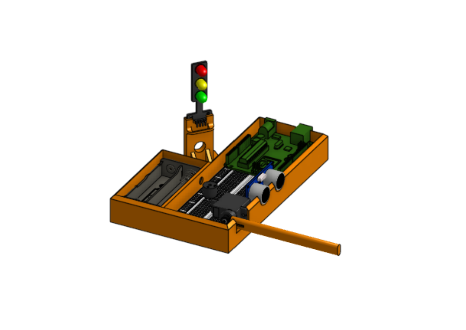Advanced Smart Parking System with Traffic Light Module